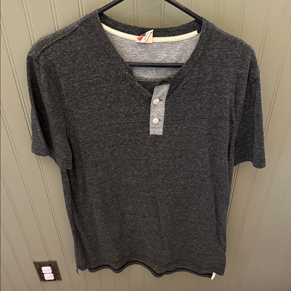 HOMAGE Charcoal Henley Shirt